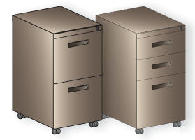 0041 - Mobile Pedestal Cabinets, Under work surface cabinets, mobile cabinets with casters