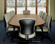 0124 - Racetrack Style Conference Room Table & Chairs
