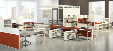 0147 - Systems Furniture, Technology work areas, low divide work areas