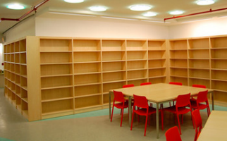 0160 - School Library with Wood Shelves
