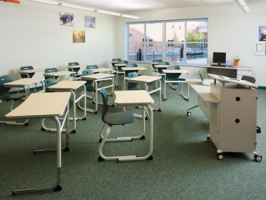 0161 - Classroom school furniture, student desks