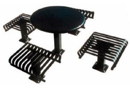 0188 - Outdoor Dining Set, Fixed, Metal