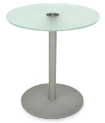 0194 - Outdoor, Glass Top Table with metal base